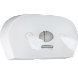 Toilet Roll Dispenser Twin Centrefeed Mini Jumbo White - Aquarius™