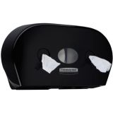 Toilet Roll Dispenser Twin Centrefeed Mini Jumbo Black - Aquarius™