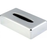 Facial Tissue Dispenser Chrome Effect Silver - Janitorial Essentials